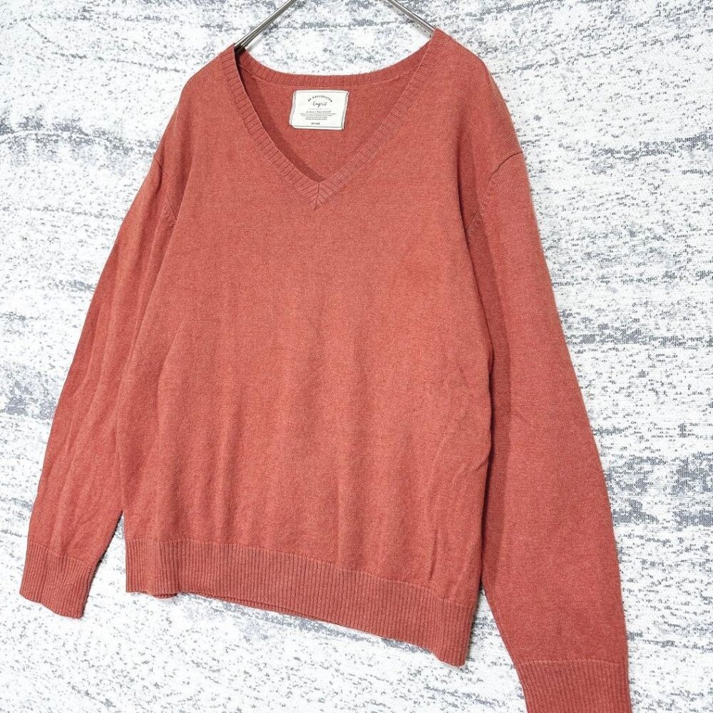 Ungrid V-neck Wool Blend Knit Terracotta Fall/Winter